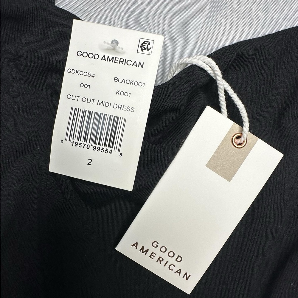 NWT Good American Cutout Midi Dress